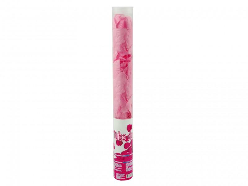 Konfetti kilövő rózsaszín rózsaszirom 58cm