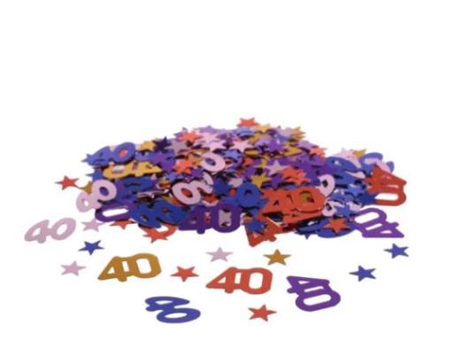 Konfetti, metál multicolor, 40-es, 14 gr/csomag