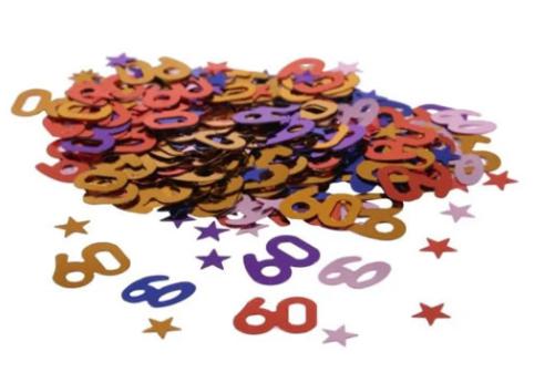 Konfetti, metál multicolor, 60-es, 14 gr/csomag