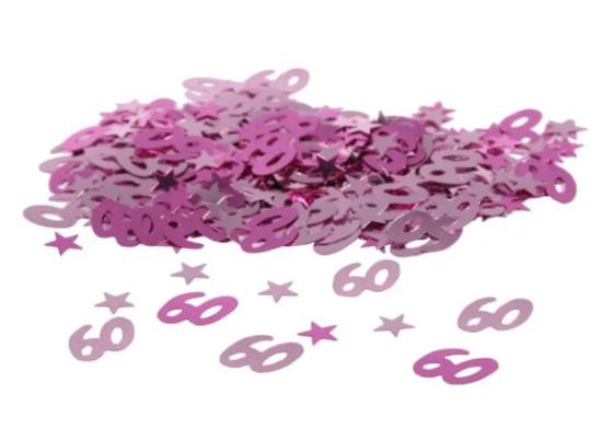 Konfetti, metál pink, 60-es, 14 gr/csomag