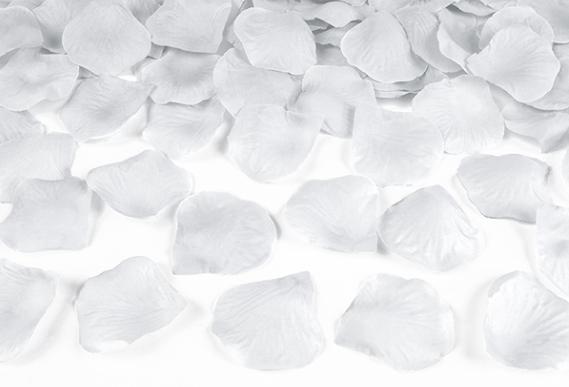 Konfetti, rózsaszirom, papírból, ezüst, 500 db/csomag