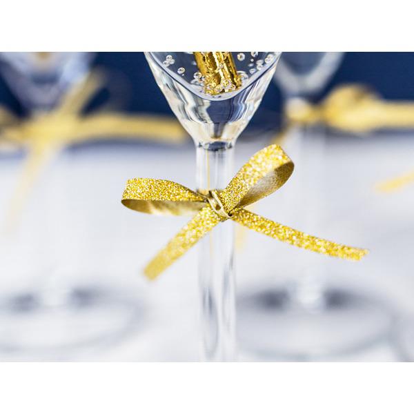 Kötözõ szalag, glitteres arany, 225m*5mm