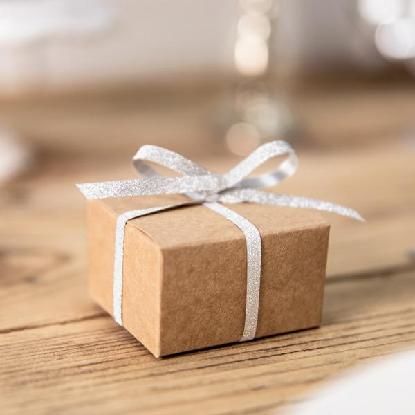 Kötözõ szalag, glitteres ezüst, 225m*5mm