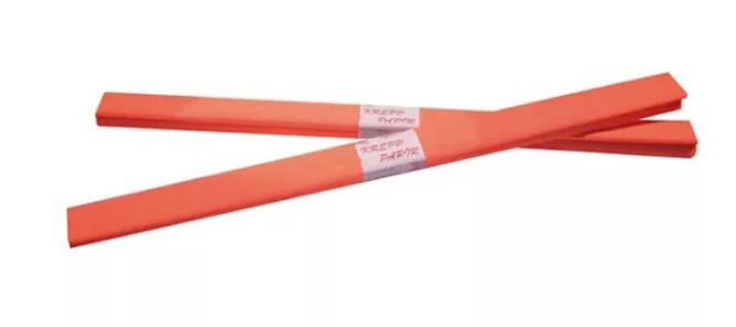 Krepp-papír, neon piros, 50*200