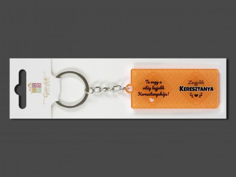 Kulcstartó Legjobb Keresztanya 7,5cm