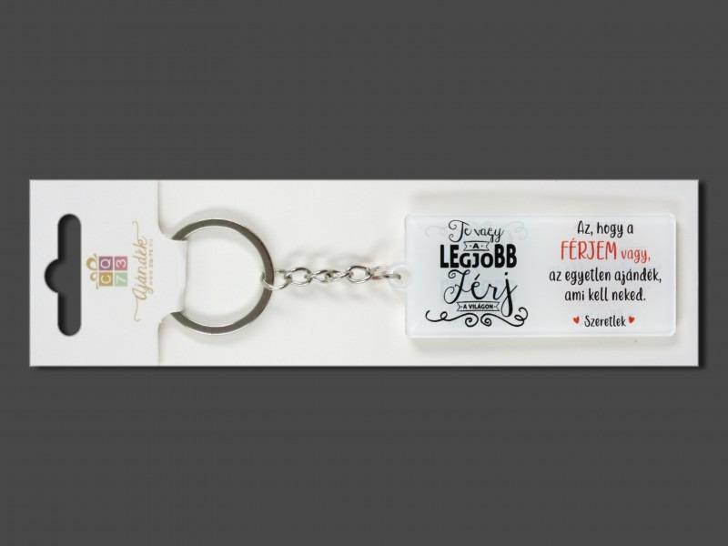 Kulcstartó Te vagy a legjobb Férj a Világon 7,5cm