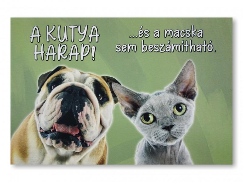 Lábtörlő A kutya harap ...és a macska sem beszámítható 60x40cm