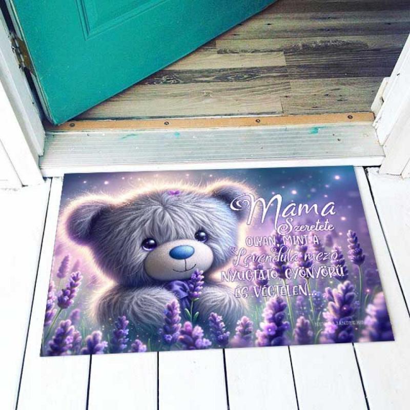 Lábtörlő - Mama szeretete - Levendulás – Ajándék Nagymamának