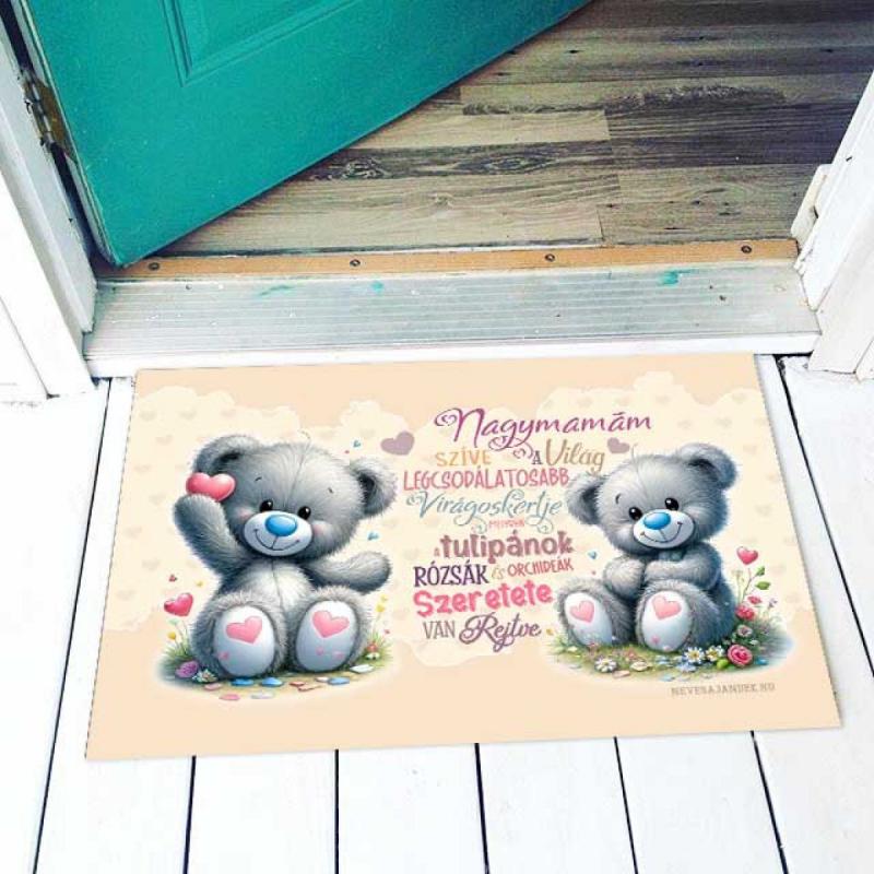 Lábtörlő - Nagymama szíve – Ajándék Nagymamának