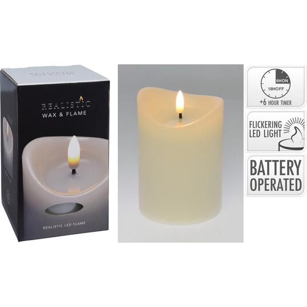 LED-es gyertya fehér 90x125mm