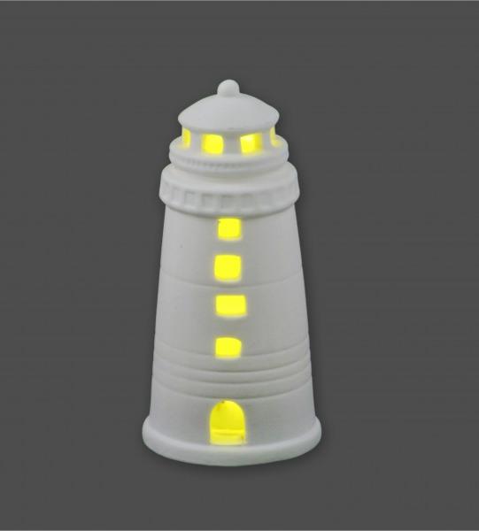 LEDes világítótorony fehér 12cm 4 ablakos