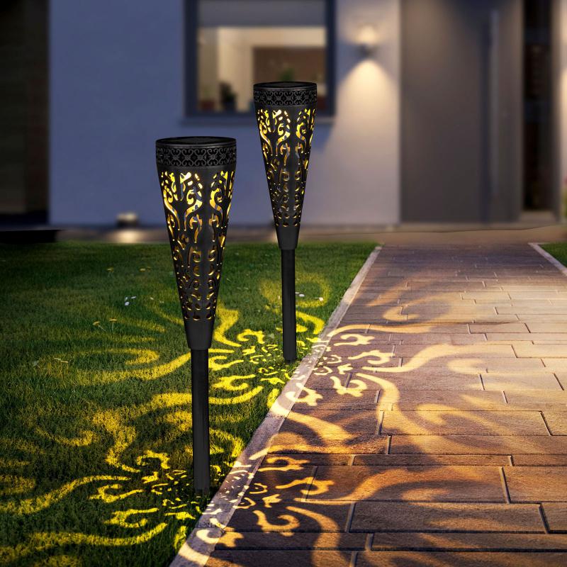 Leszúrható szolár lámpa - 1 melegfehér LED - 28,5 x 7 cm