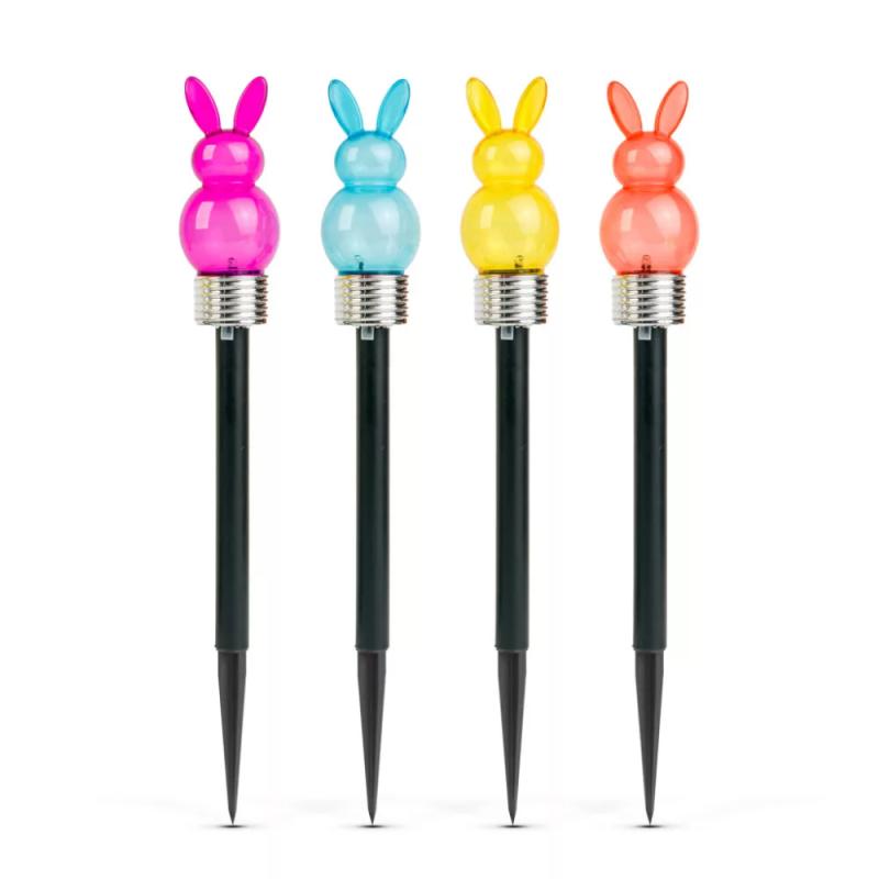 Leszúrható szolár lámpa nyuszi 1 fehér LED 5,5 x 38,5 cm