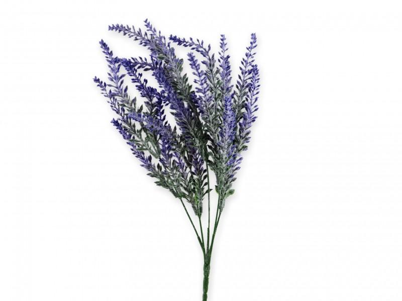 Levendula csokor mű 35fej 35cm