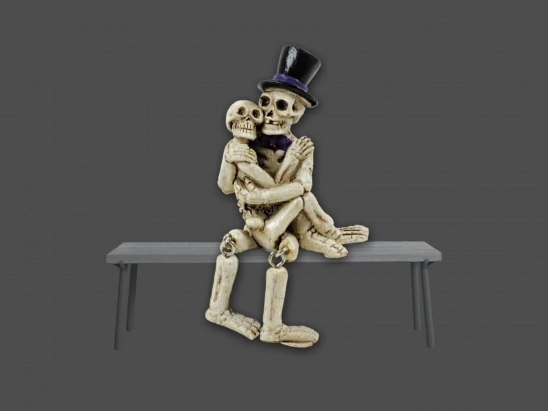 Lógólábú csontvázpár figura 7,5cm