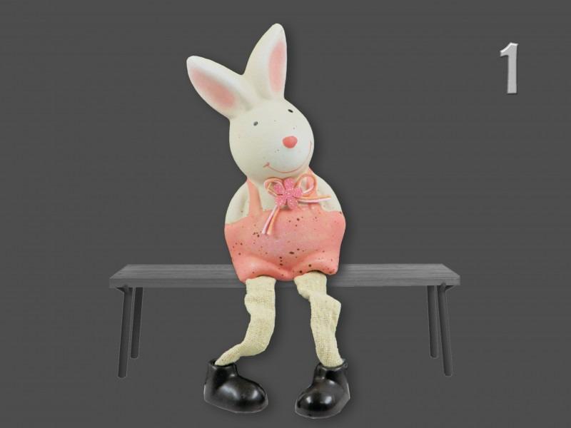 Lógólábú nyuszi rózsaszín 12cm 2féle