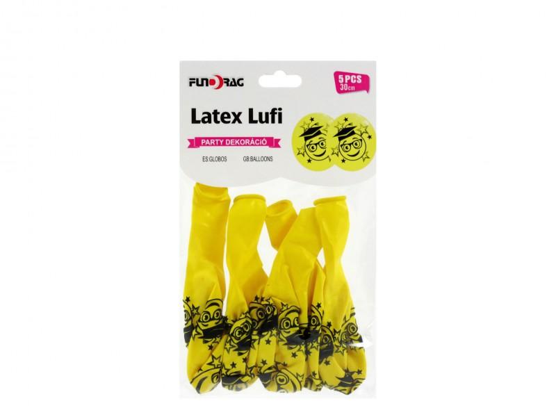 Lufi ballagós sárga 5db 30cm