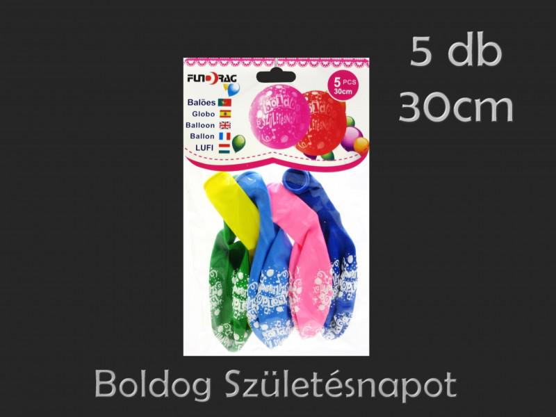 Lufi Boldog Születésnapot színes 5db 30cm