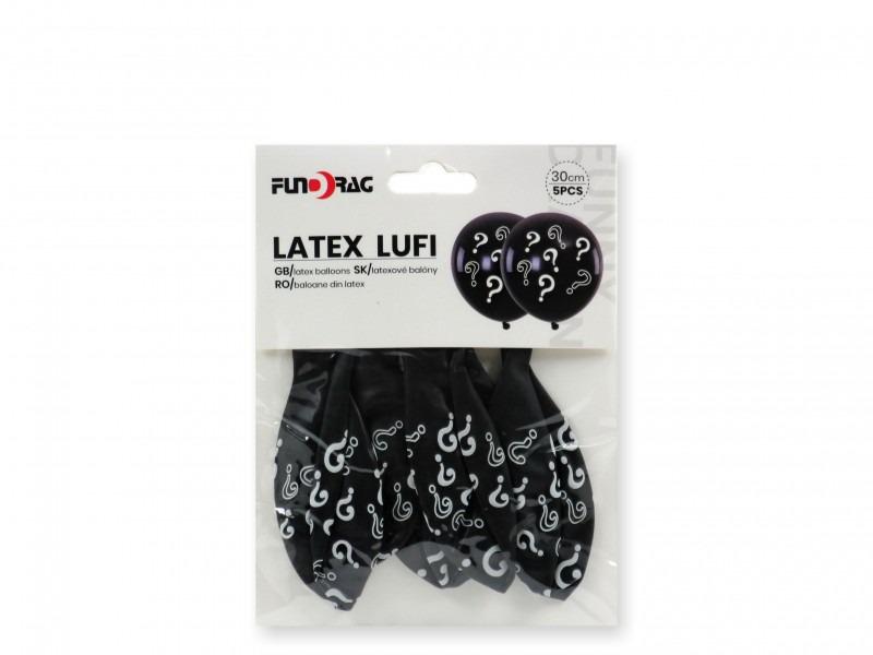 Lufi fekete kérdőjel 5db 30cm