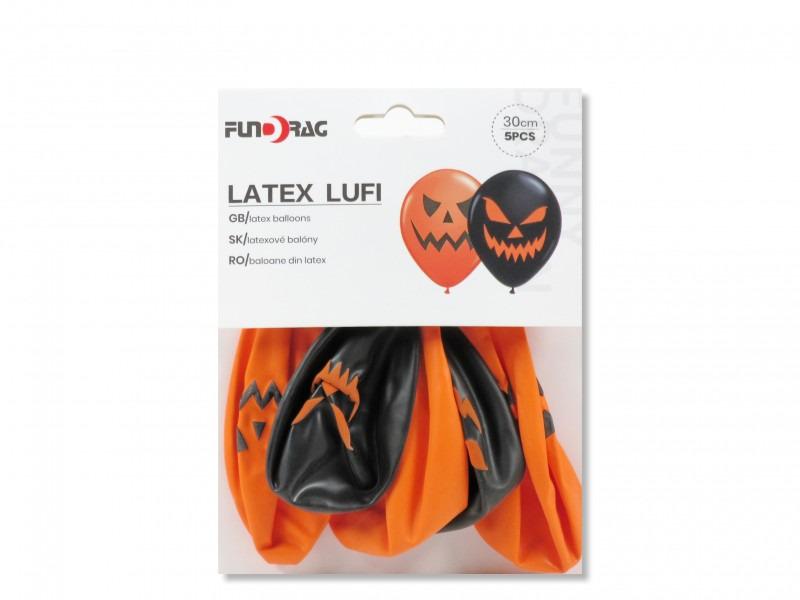 Lufi Halloween fekete/narancs 5db 30cm