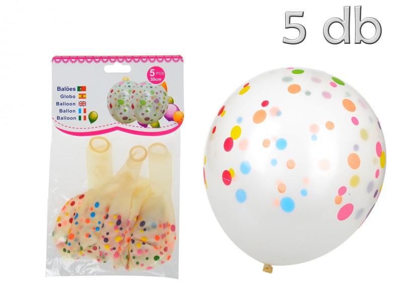 Lufi pöttyös natúr 5db 30cm