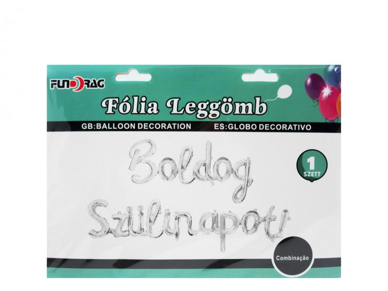Lufi szett Boldog Szülinapot ezüst