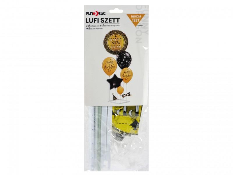 Lufi szett Happy New Year fekete/arany 160cm
