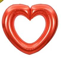 Lufi szív 98x98 cm piros