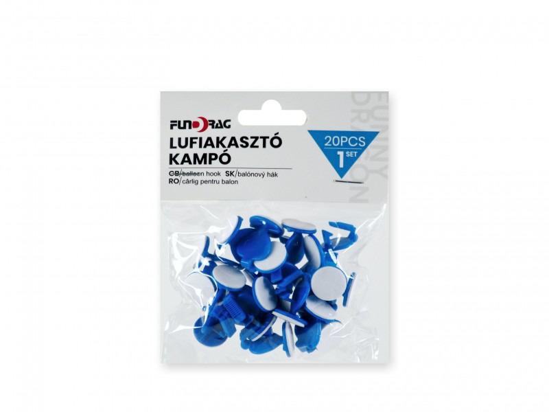 Lufiakasztó kampó öntapadós kék 20db 2cm