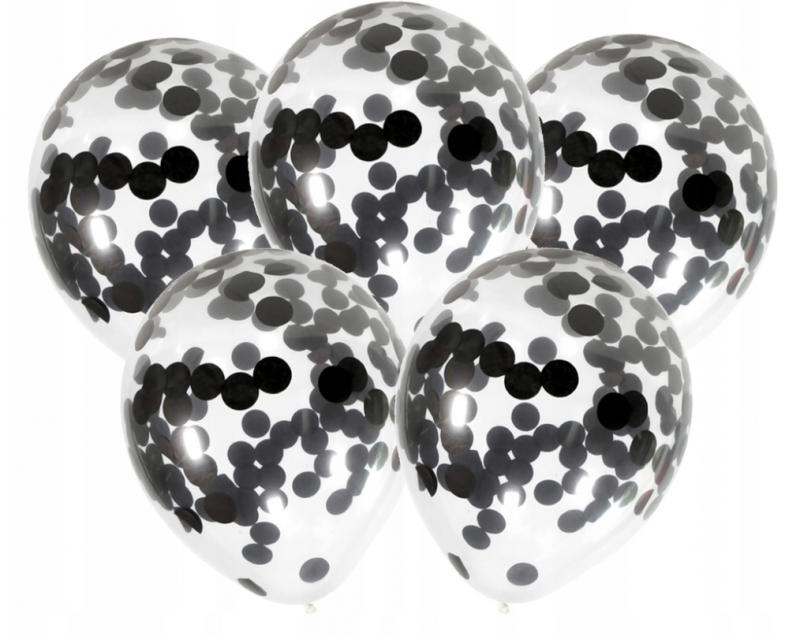 Lufik KONFETTI 1-99 ÁTLÁTSZÓ fekete  5db