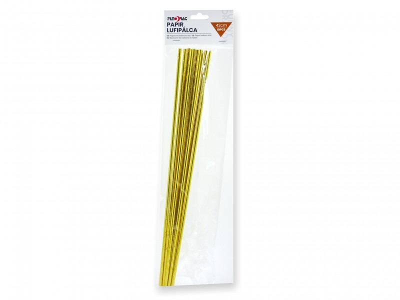 Lufipálca csészével arany 10+10db 42cm