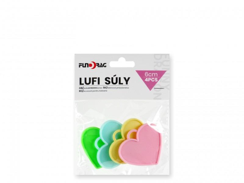 Lufisúly szíves 4db 6cm