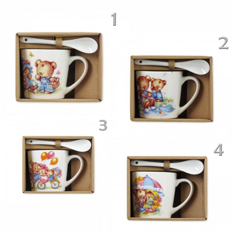 Macis bögre kiskanállal – 4 féle vidám motívummal kisgyerekeknek