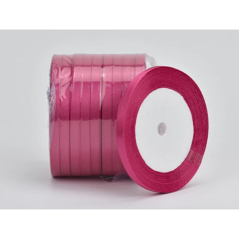 Magenta szatén szalag 6mm 10 tekercs