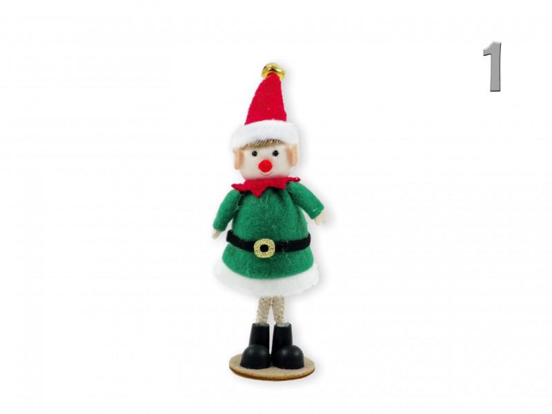 Manó fiú/lány zöld csengettyűs sapkában 17,5cm 058869 2f