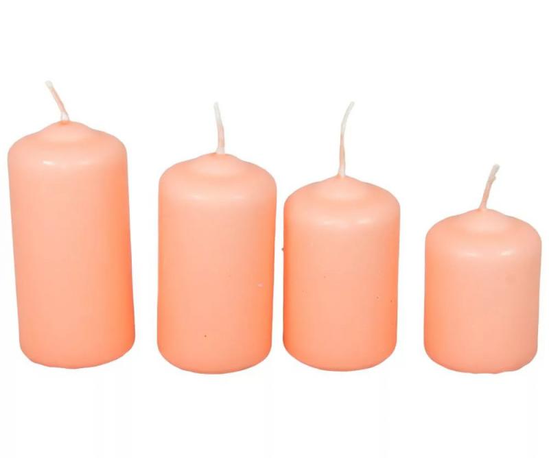 Mártott 40mm-es lépcsős gyertya korall (csom ár)