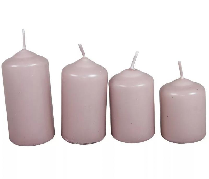 Mártott 40mm-es lépcsős gyertya mályva (csom ár)