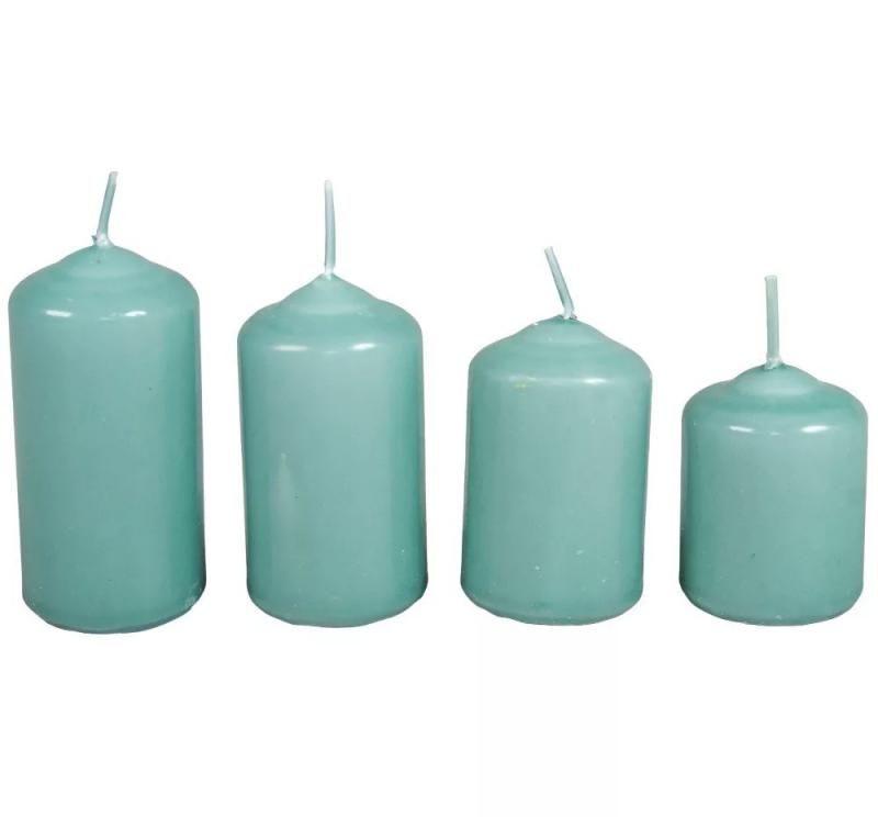 Mártott 40mm-es lépcsős gyertya menta (csom ár)