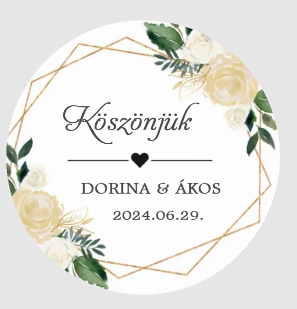 Matrica - Egyedi névvel ellátott személyre szabott matrica stílus 12