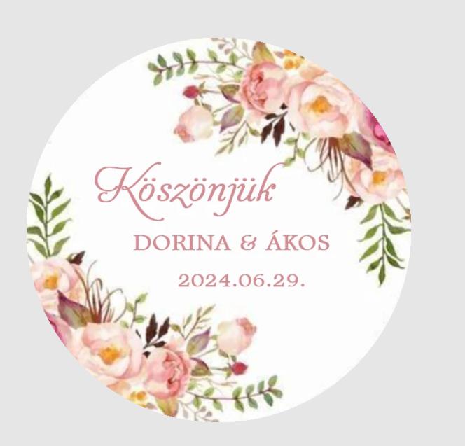 Matrica - Egyedi névvel ellátott személyre szabott matrica stílus 8