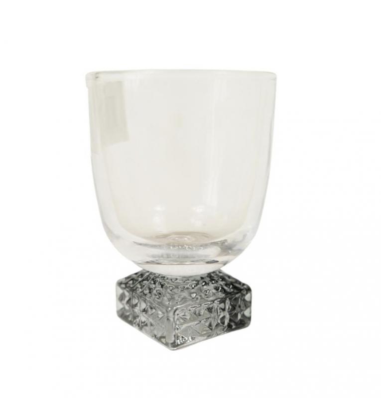 Mécsestartó üveg Lexley 8cm szürke