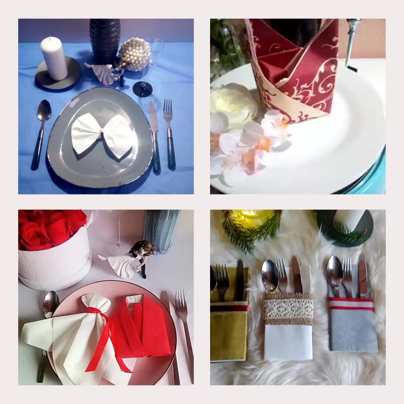 Mintacsomag hajtogatott szalvéta