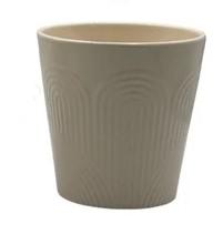 Mintás Kaspó 13 × 13 cm – 4 Színben (Krém, Rózsaszín, Szürke, Barna)