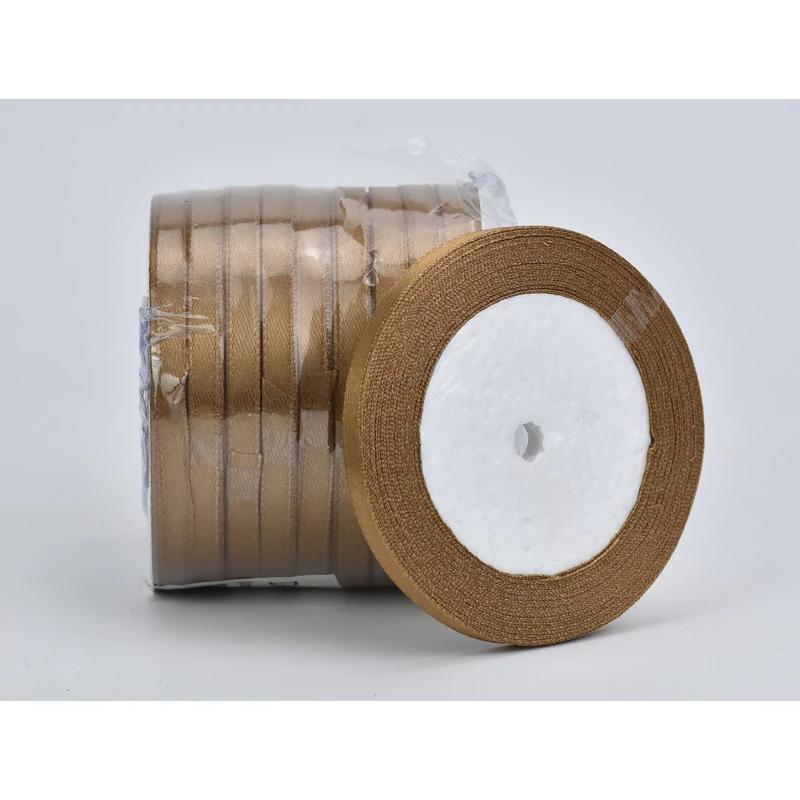 Mogyoró szatén szalag 6mm 10 tekercs