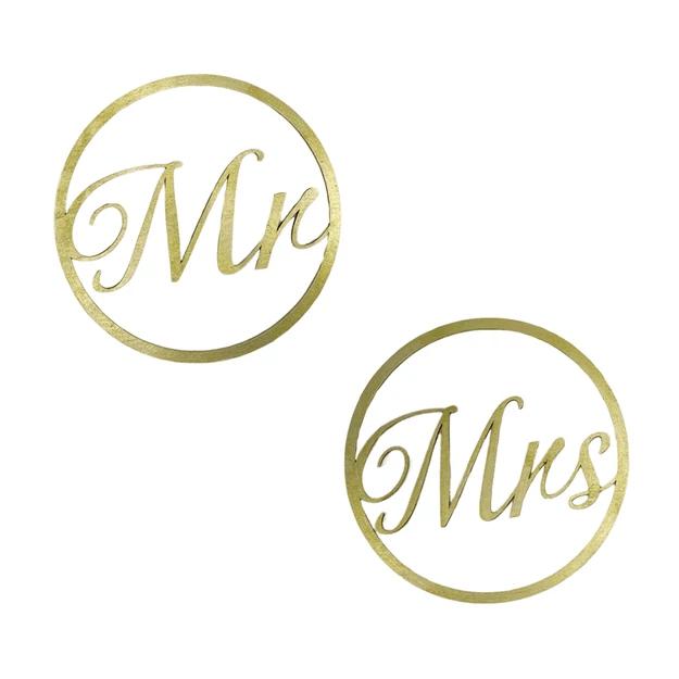 Mr&Mrs; karika szett színes zöld Átmérő: 24 cm, vastagság: 3mm