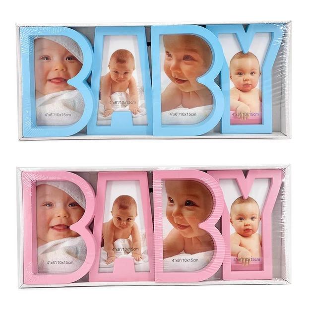 Műanyag BABY fotókeret 13x18cm kék vagy rózsaszín
