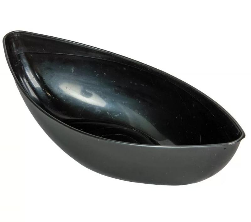 Műanyag tál ovális alacsony grafit szürke M7x31,5cm