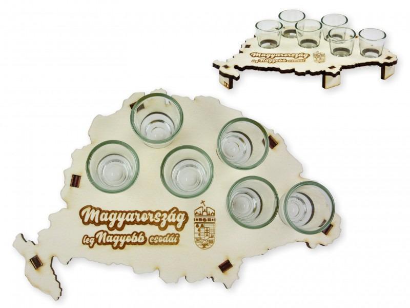 Nagy Magyarország + pálinkás pohár 6db ajándék szett