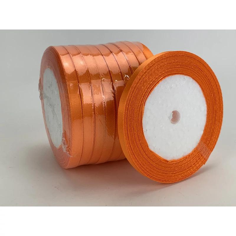 Narancs szatén szalag 6mm 10 tekercs