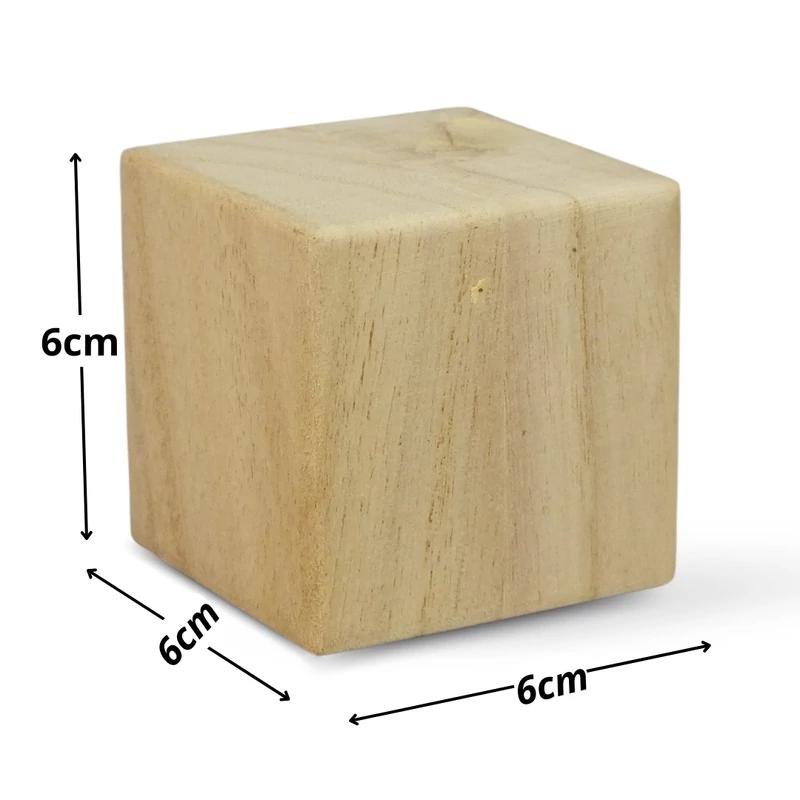 Natúr fa kocka 6x6cm
